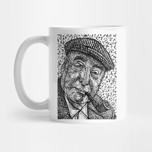 PABLO NERUDA ink portrait Mug